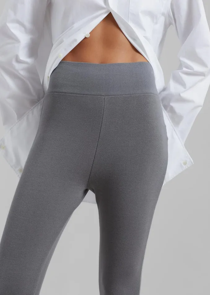 The Frankie Shop Cara Knit Leggings 8211 Grey Shop Clothing