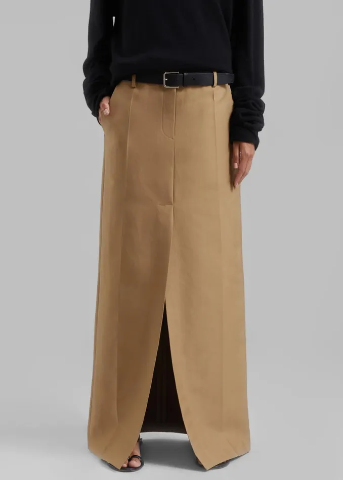 The Frankie Shop Carley Long Skirt 8211 Camel Shop Clothing