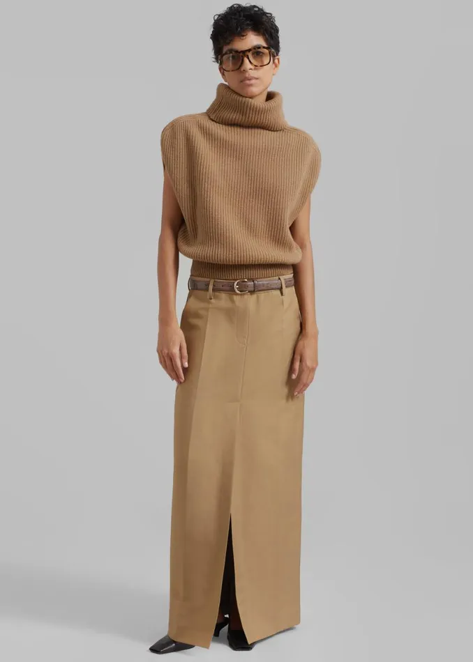 The Frankie Shop Carley Long Skirt 8211 Camel Shop Clothing