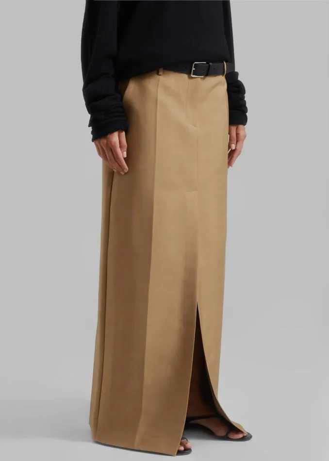 The Frankie Shop Carley Long Skirt 8211 Camel Shop Clothing