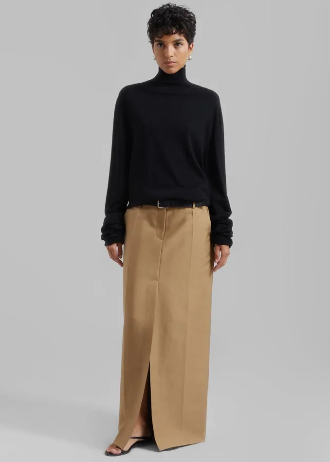 The Frankie Shop Carley Long Skirt 8211 Camel Shop Clothing