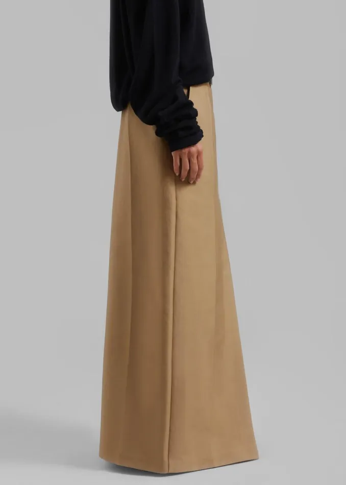 The Frankie Shop Carley Long Skirt 8211 Camel Shop Clothing