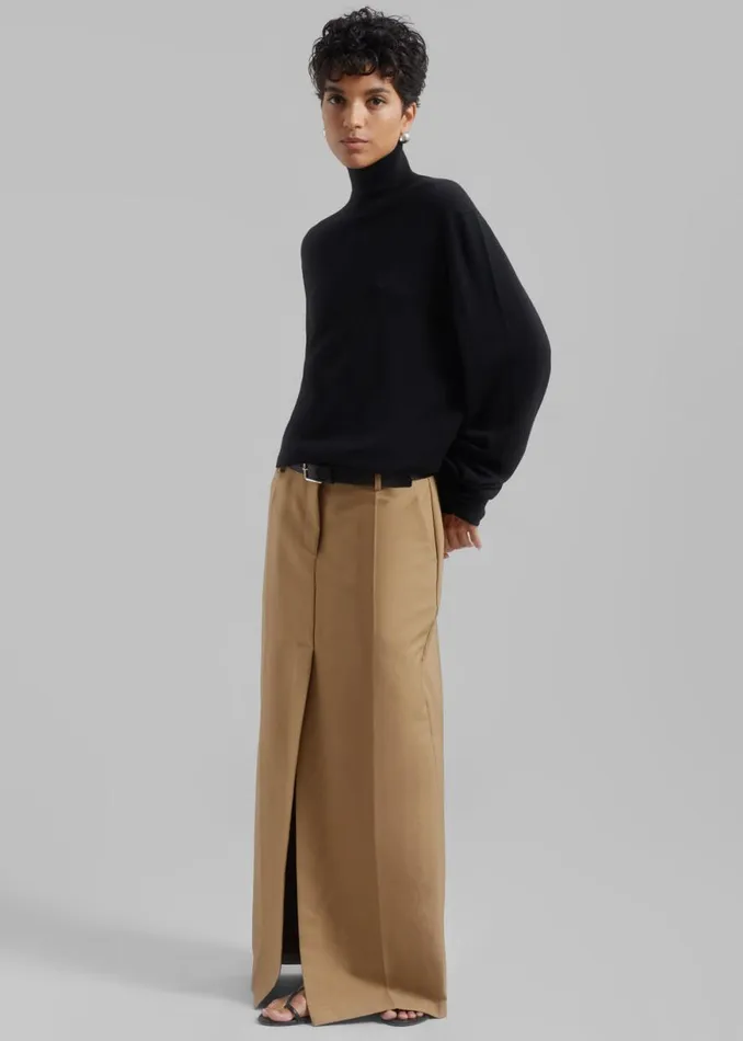 The Frankie Shop Carley Long Skirt 8211 Camel Shop Clothing