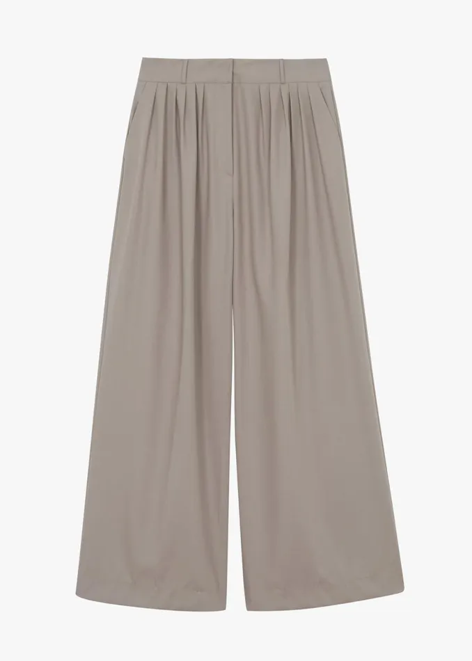 The Frankie Shop Catalina Pleated Trousers 8211 Grey Shop Bottoms