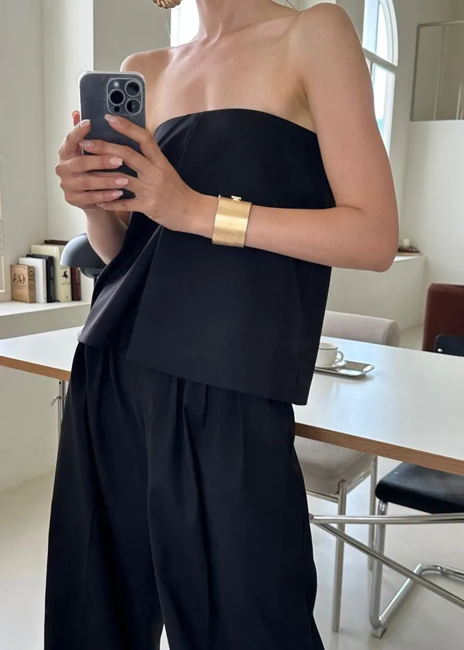 The Frankie Shop Catalina Tube Top 8211 Black Shop Tops