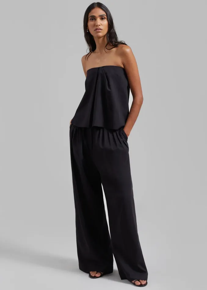 The Frankie Shop Catalina Tube Top 8211 Black Shop Tops