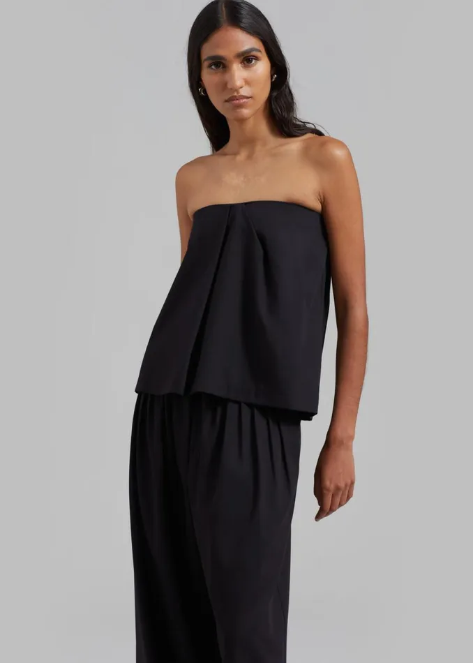 The Frankie Shop Catalina Tube Top 8211 Black Shop Tops
