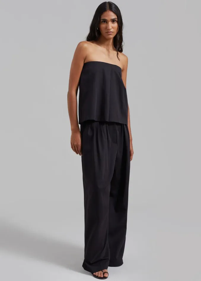The Frankie Shop Catalina Tube Top 8211 Black Shop Tops