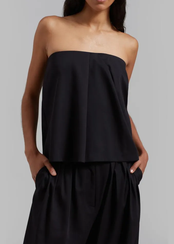 The Frankie Shop Catalina Tube Top 8211 Black Shop Tops