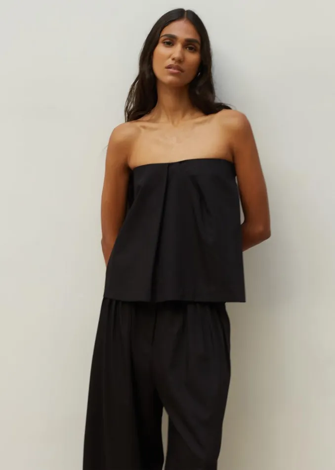 The Frankie Shop Catalina Tube Top 8211 Black Shop Tops