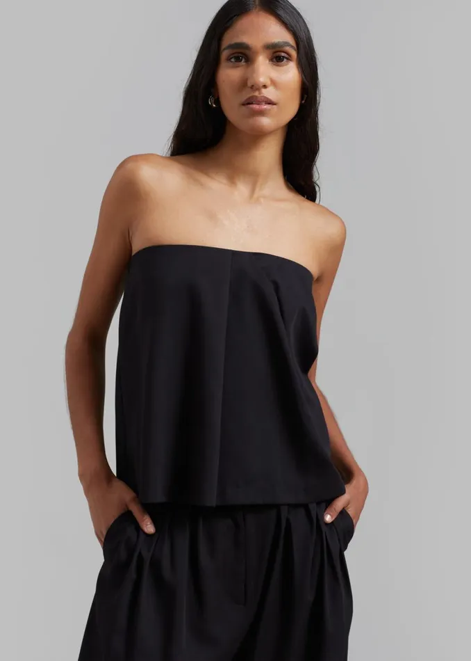 The Frankie Shop Catalina Tube Top 8211 Black Shop Tops