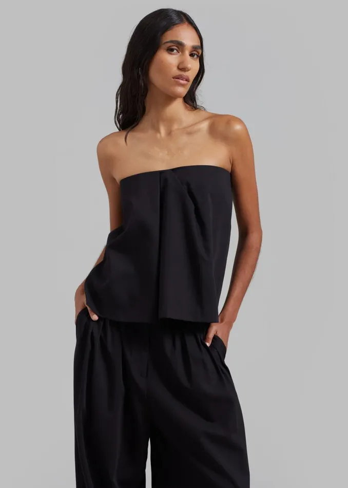 The Frankie Shop Catalina Tube Top 8211 Black Shop Tops