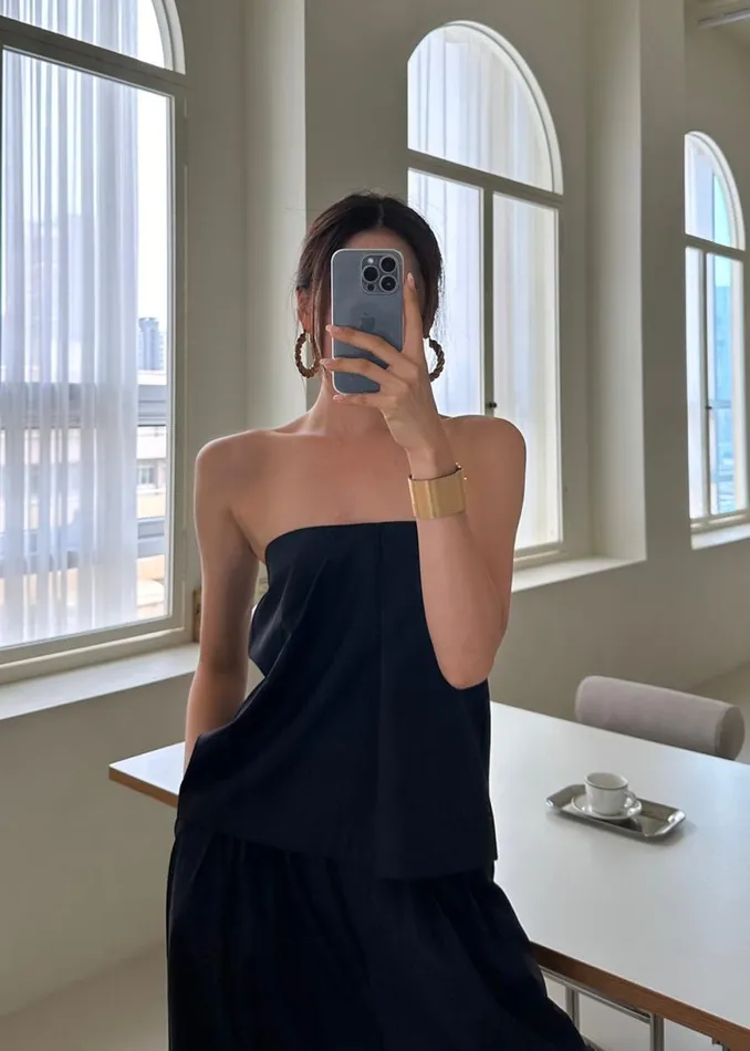 The Frankie Shop Catalina Tube Top 8211 Black Shop Tops