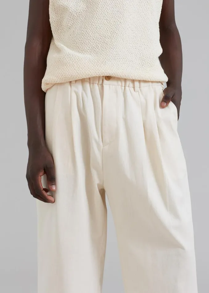 The Frankie Shop Charlie Pants 8211 Cream Shop Clothing