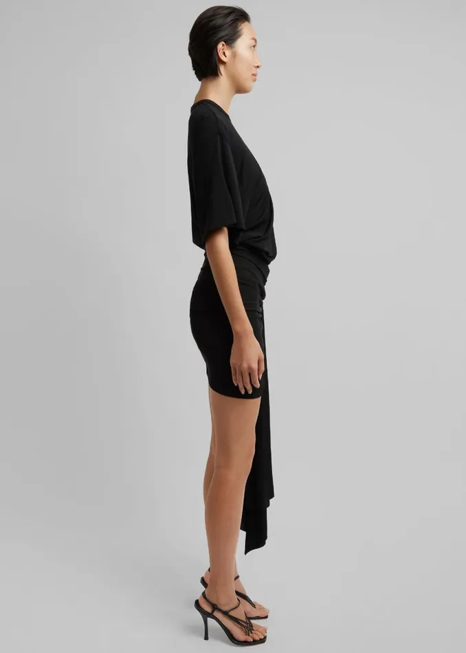 The Frankie Shop Christopher Esber Arced Palm Micro Skirt 8211 Black Shop Bottoms