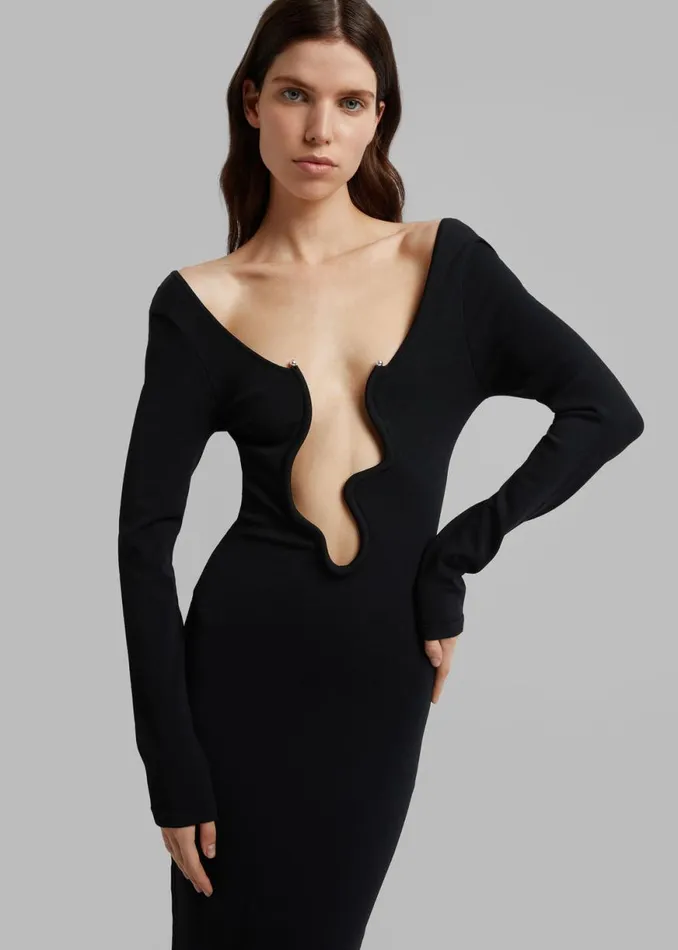 The Frankie Shop Christopher Esber Salacia Wire Long Sleeve Dress 8211 Black Shop Dresses The Frankie Shop Christopher Esber Salacia Wire Long Sleeve Dress 8211 Black Shop Dresses