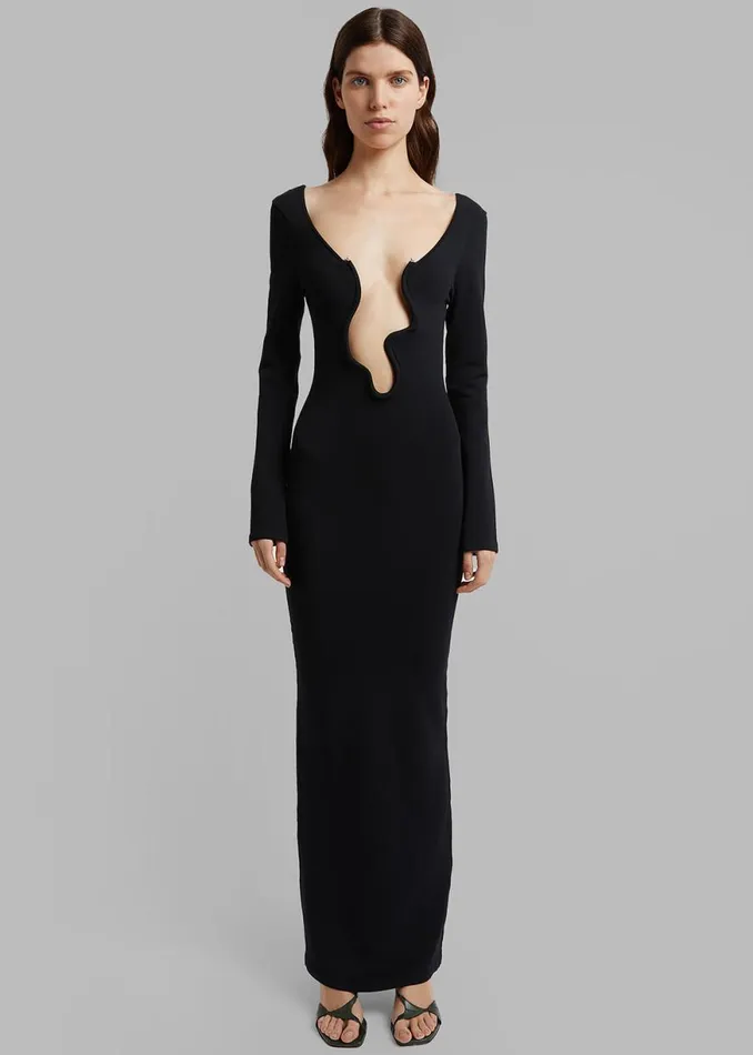 The Frankie Shop Christopher Esber Salacia Wire Long Sleeve Dress 8211 Black Shop Dresses