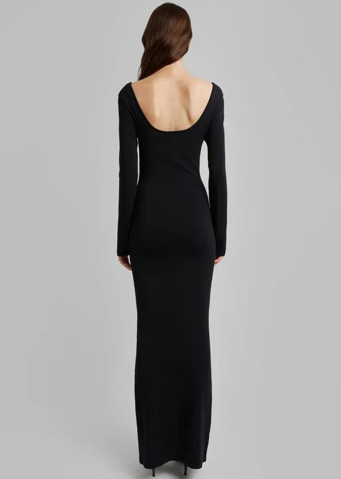 The Frankie Shop Christopher Esber Salacia Wire Long Sleeve Dress 8211 Black Shop Dresses