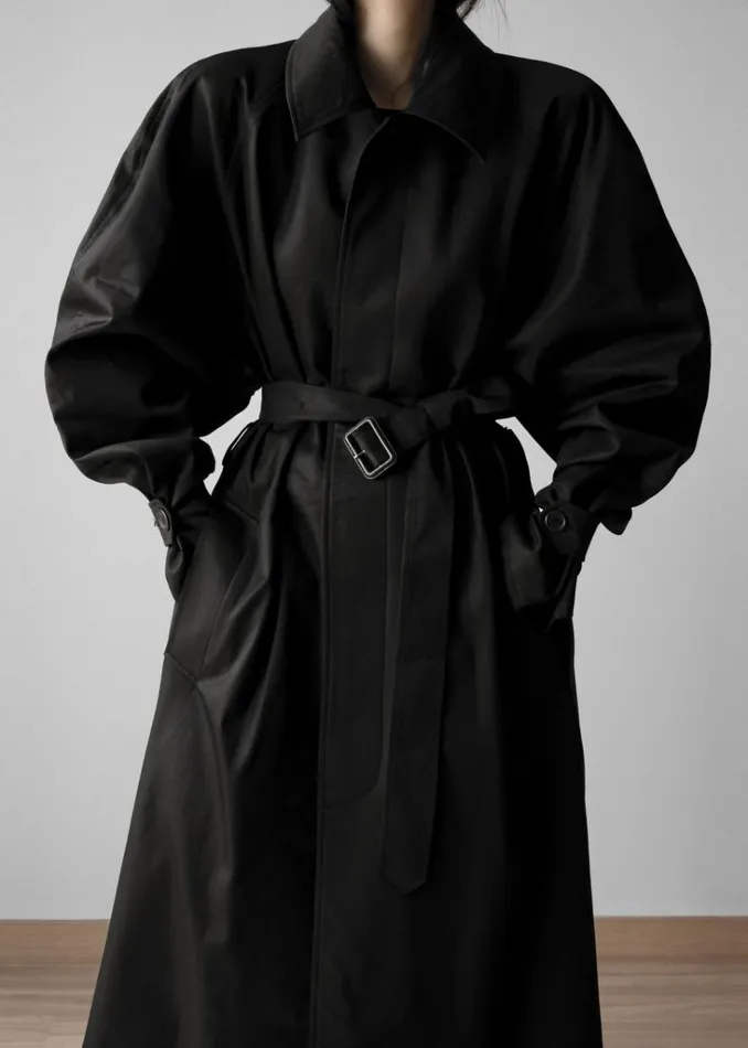 The Frankie Shop Decima Trench Coat 8211 Black Shop Outerwear