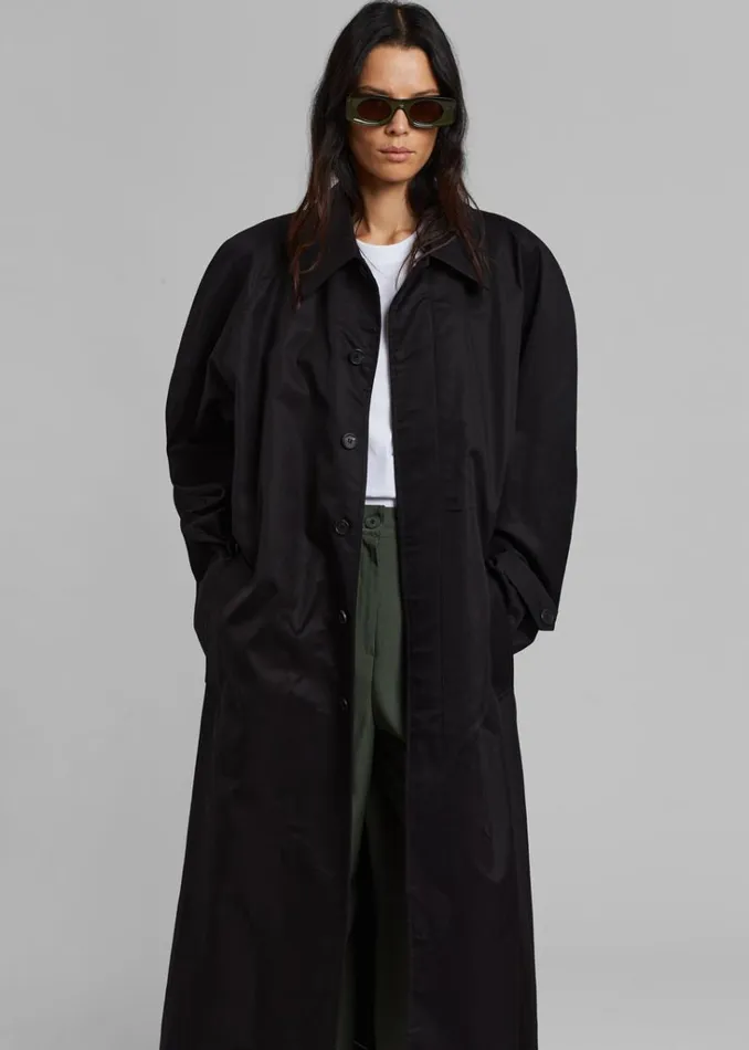 The Frankie Shop Decima Trench Coat 8211 Black Shop Outerwear