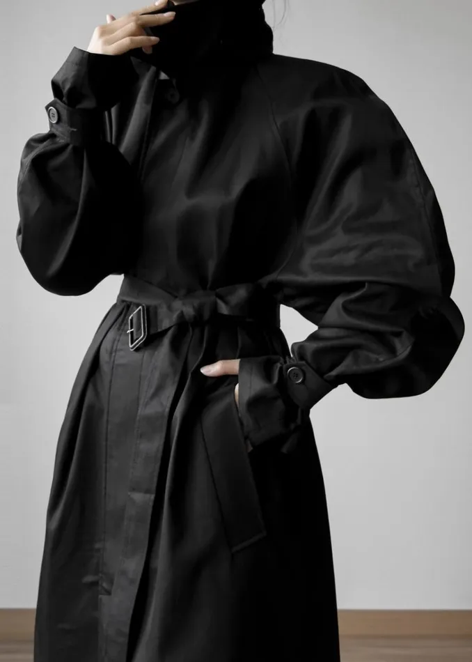 The Frankie Shop Decima Trench Coat 8211 Black Shop Outerwear