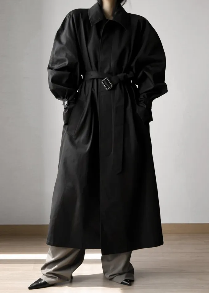The Frankie Shop Decima Trench Coat 8211 Black Shop Outerwear