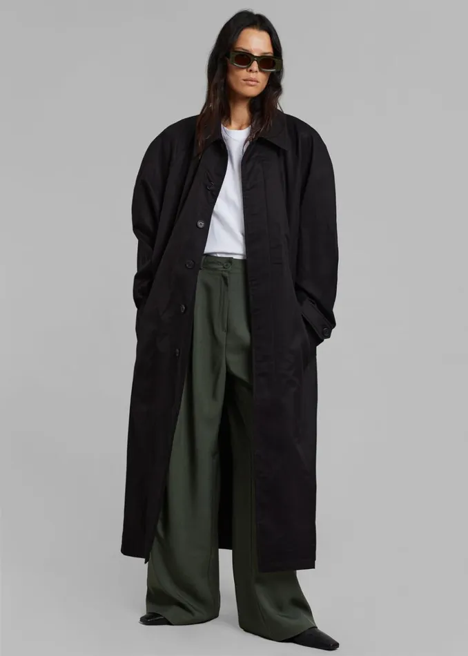 The Frankie Shop Decima Trench Coat 8211 Black Shop Outerwear