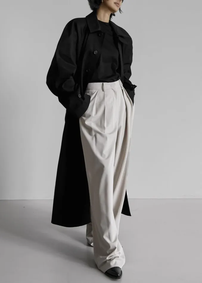 The Frankie Shop Decima Trench Coat 8211 Black Shop Outerwear