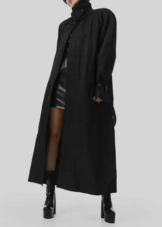 The Frankie Shop Decima Trench Coat 8211 Black Shop Outerwear
