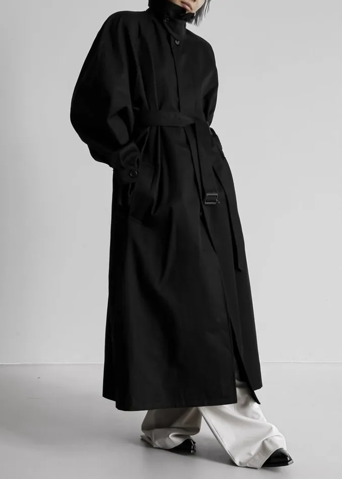 The Frankie Shop Decima Trench Coat 8211 Black Shop Outerwear