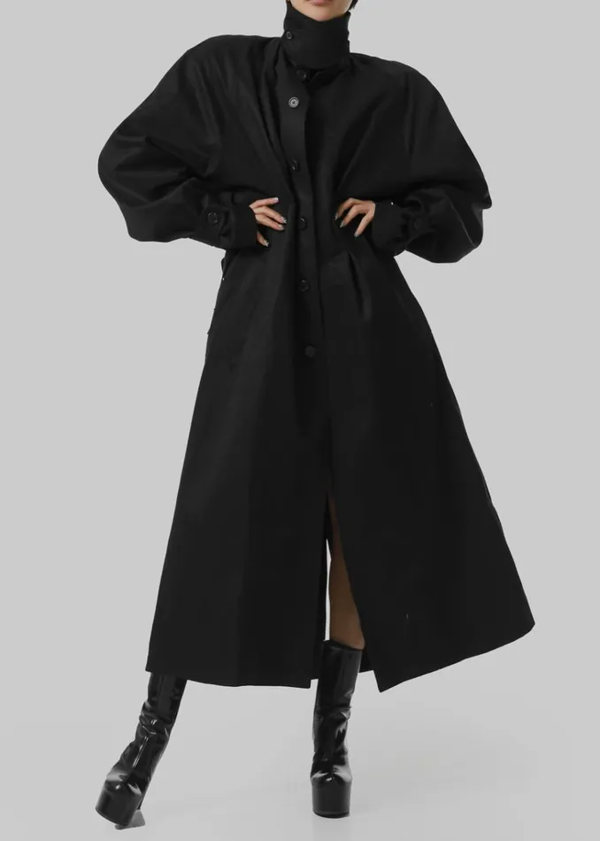 The Frankie Shop Decima Trench Coat 8211 Black Shop Outerwear
