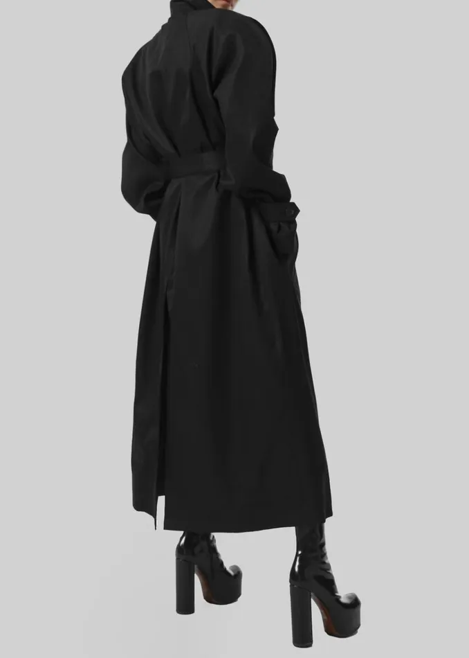 The Frankie Shop Decima Trench Coat 8211 Black Shop Outerwear