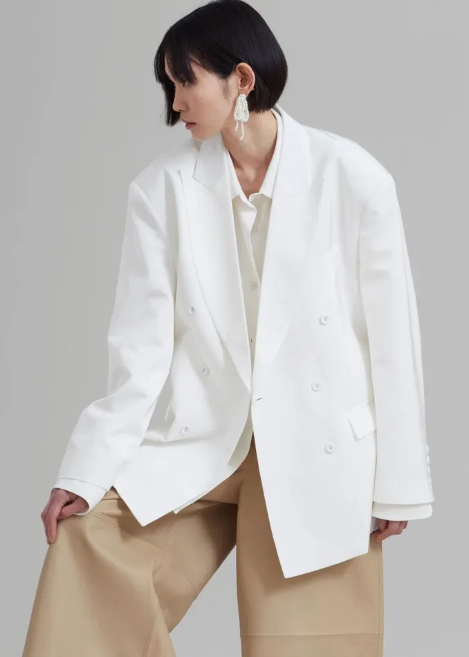The Frankie Shop Demi Blazer 8211 White Shop Suits