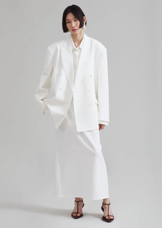 The Frankie Shop Demi Blazer 8211 White Shop Suits