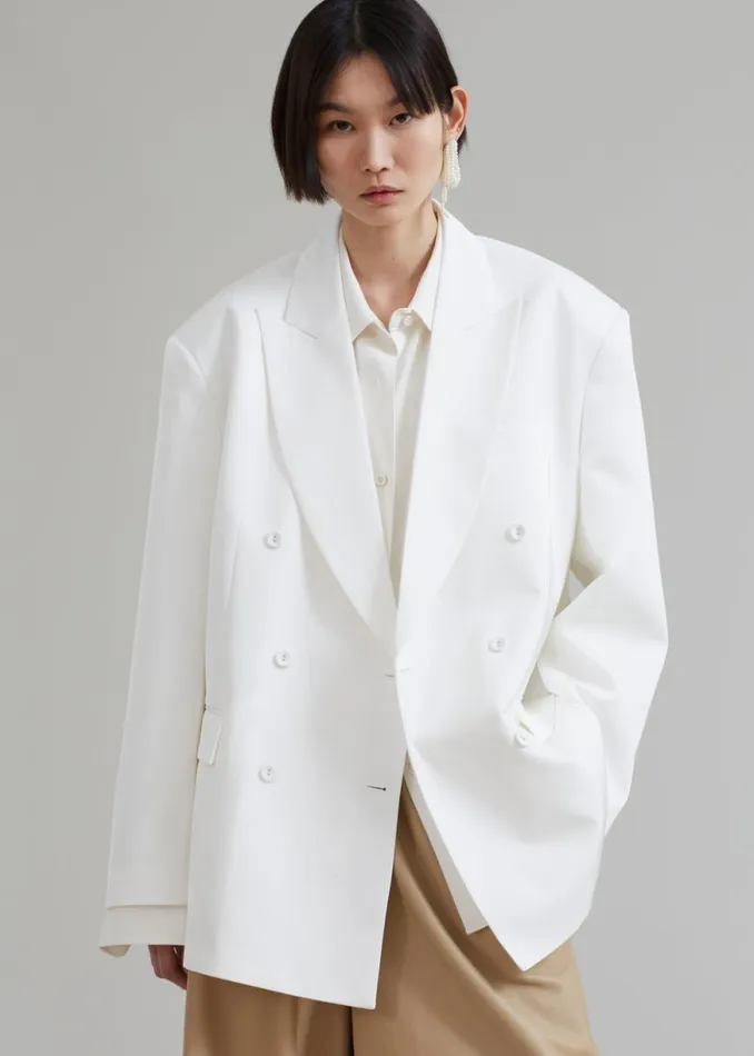 The Frankie Shop Demi Blazer 8211 White Shop Suits