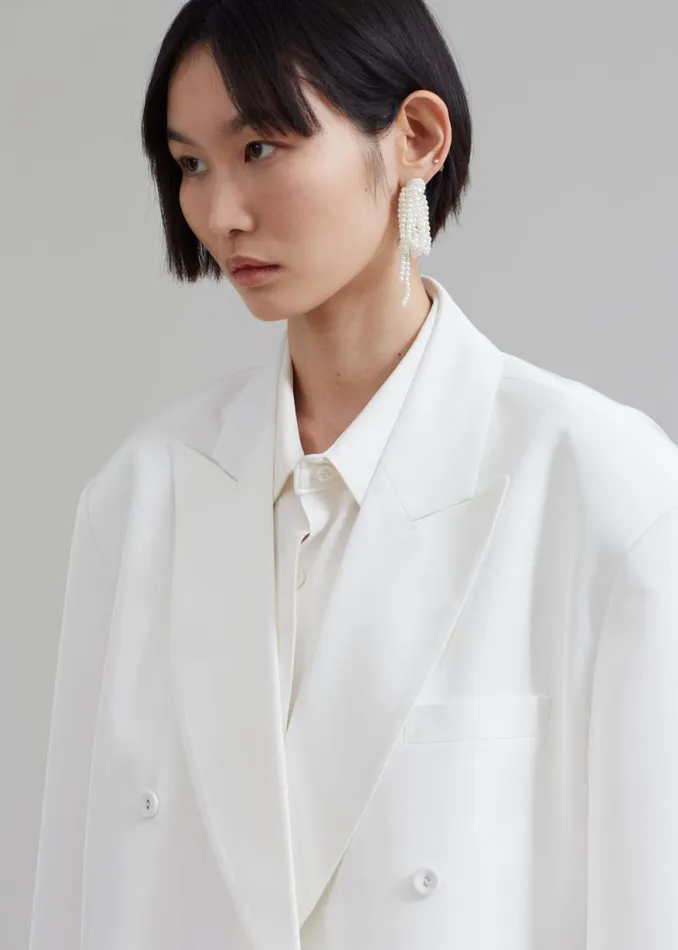 The Frankie Shop Demi Blazer 8211 White Shop Suits