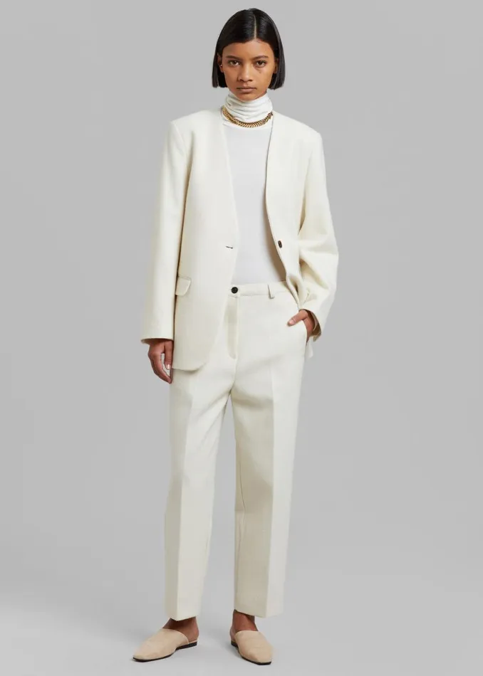The Frankie Shop Dira Trousers 8211 Cream Shop Bottoms