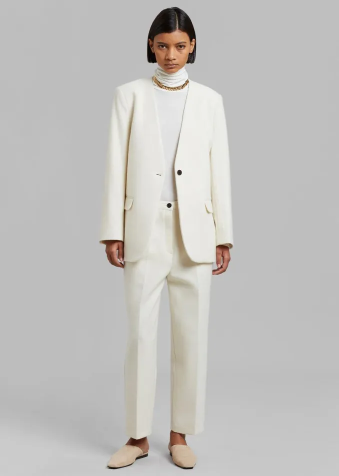 The Frankie Shop Dira Trousers 8211 Cream Shop Bottoms