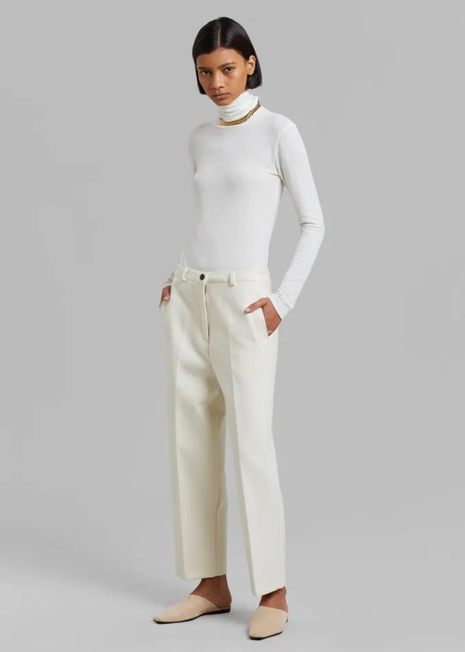 The Frankie Shop Dira Trousers 8211 Cream Shop Bottoms