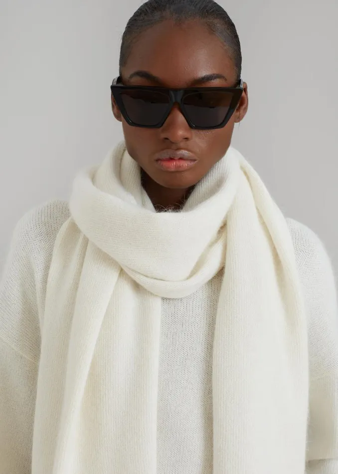 The Frankie Shop Dori Sweater and Scarf Set 8211 Cream Shop Knitwear