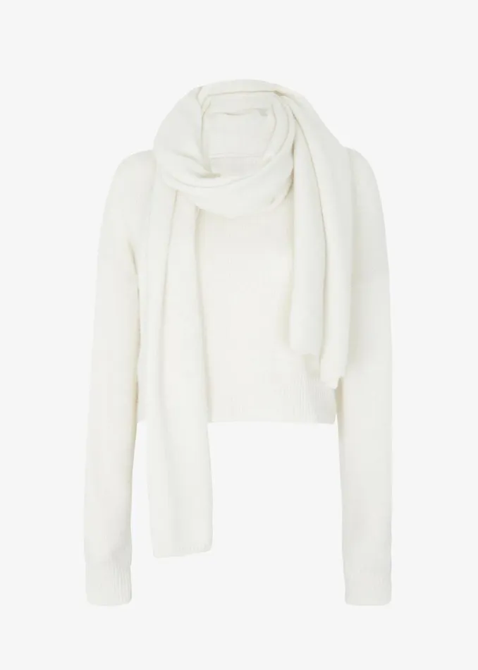 The Frankie Shop Dori Sweater and Scarf Set 8211 Cream Shop Knitwear