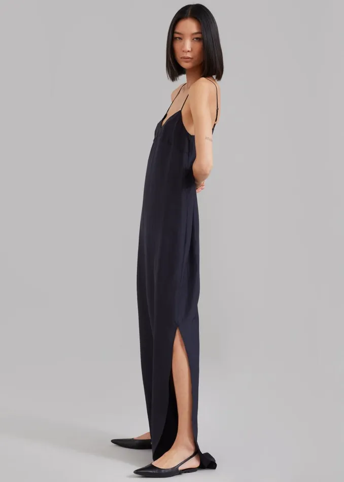 The Frankie Shop Dylana Sleeveless Maxi Dress 8211 Navy Shop Dresses