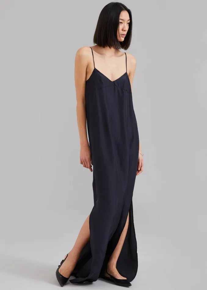 The Frankie Shop Dylana Sleeveless Maxi Dress 8211 Navy Shop Dresses