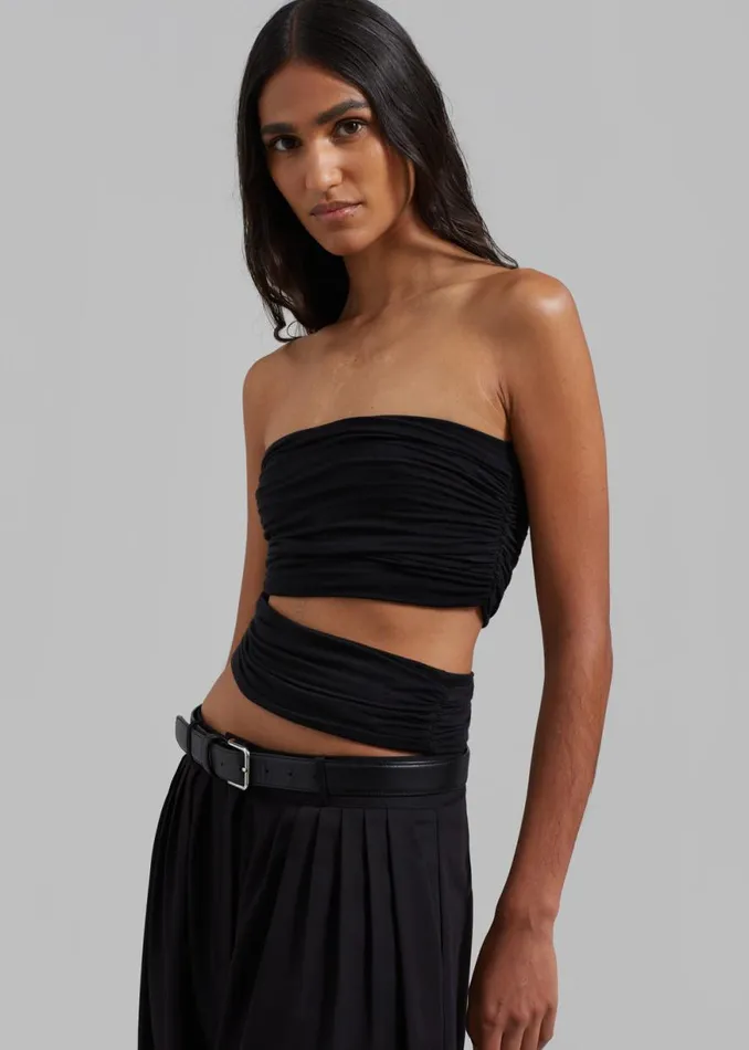 The Frankie Shop Elena Tube Top 8211 Black Shop Tops