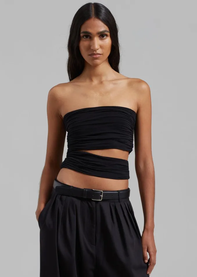 The Frankie Shop Elena Tube Top 8211 Black Shop Tops