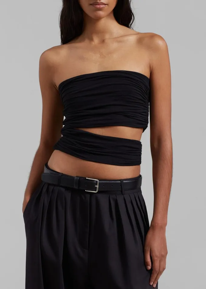 The Frankie Shop Elena Tube Top 8211 Black Shop Tops