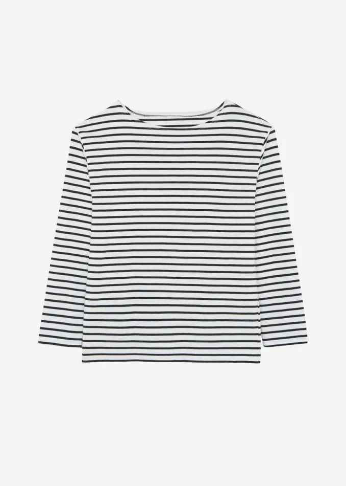 The Frankie Shop Elin Boatneck Top 8211 Black Stripe Shop Tops