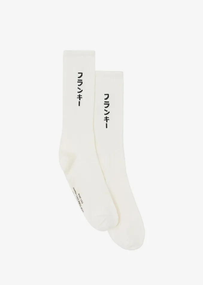 The Frankie Shop Frankie In Japanese Ribbed Socks 8211 Vanilla Shop Accessories
