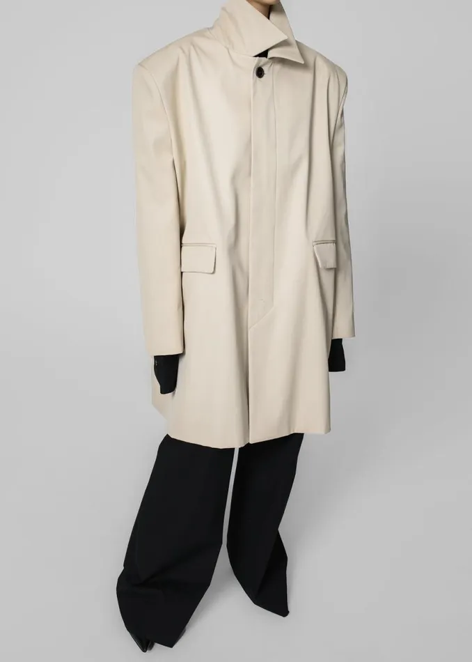 The Frankie Shop Ghent Padded Shoulder Trench 8211 Beige Shop Outerwear