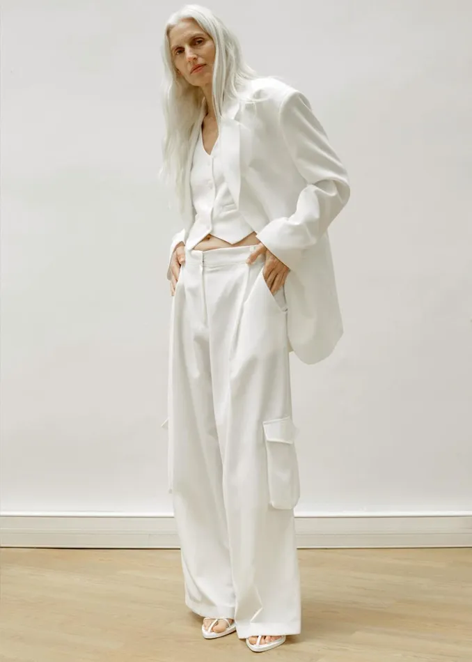 The Frankie Shop Gladys Cargo Pants 8211 White Shop Bottoms